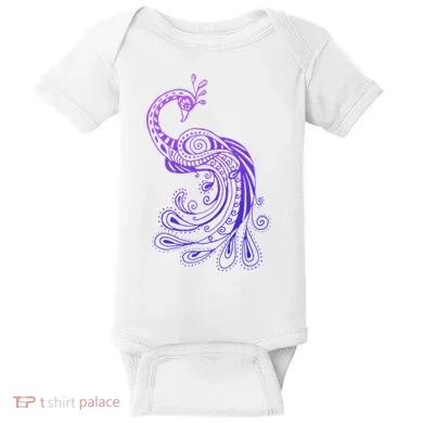 Galaxy Peacock Baby Bodysuit