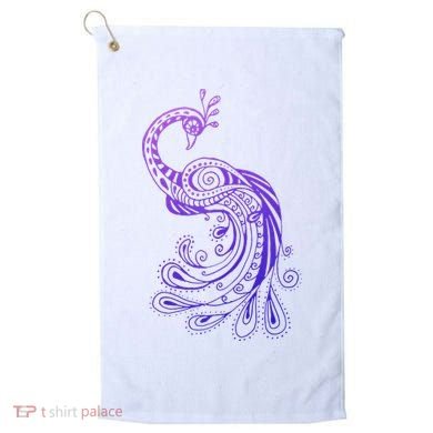 Galaxy Peacock Golf Towel