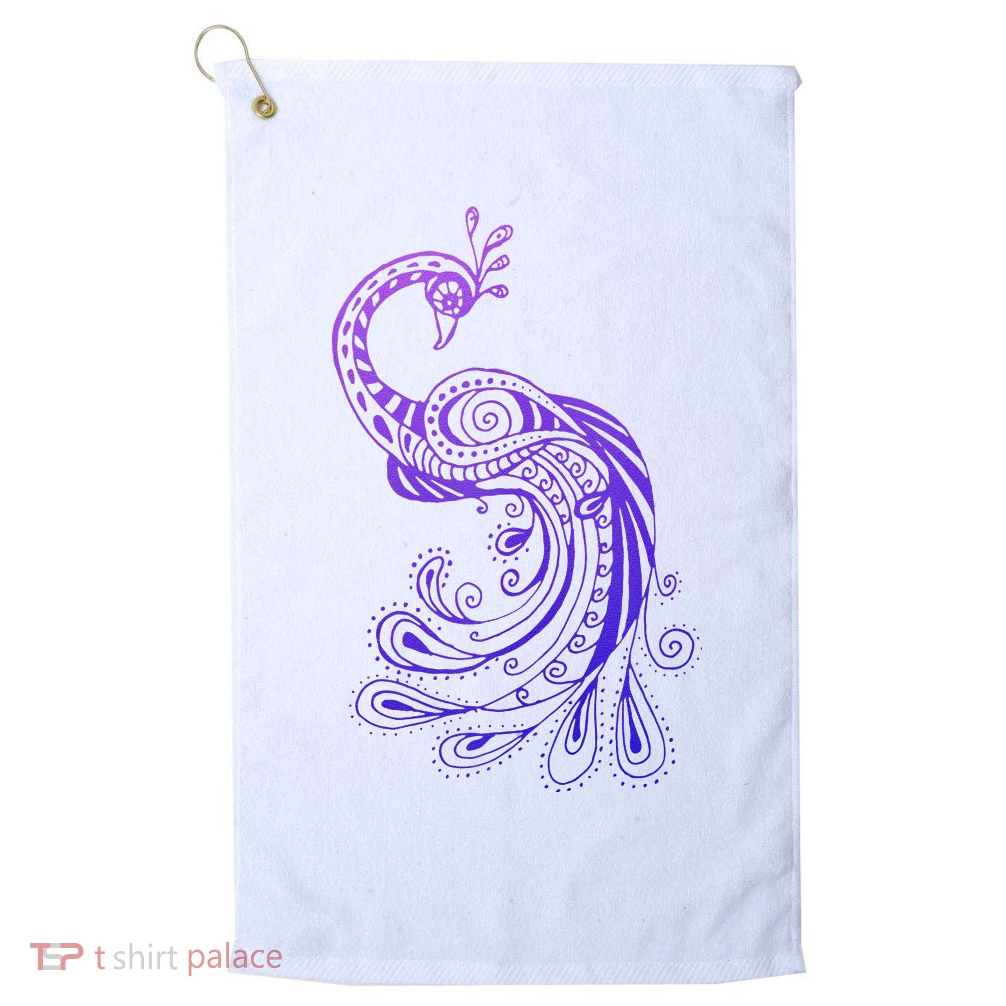 Galaxy Peacock Golf Towel