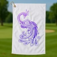 Galaxy Peacock Golf Towel thumb 1