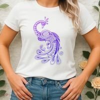 Galaxy Peacock Women's T-Shirt thumb 2