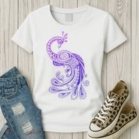 Galaxy Peacock Women's T-Shirt thumb 3