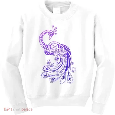 Galaxy Peacock Kids Sweatshirt