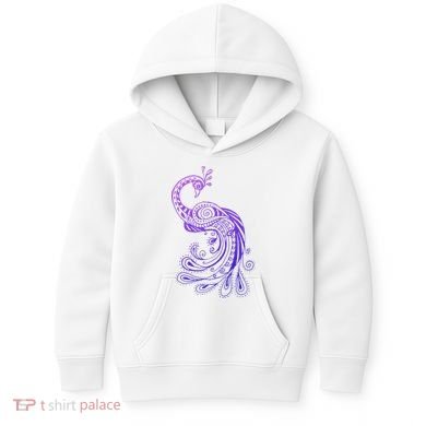 Galaxy Peacock Kids Hoodie