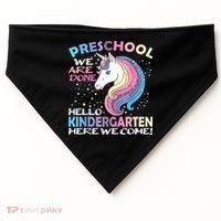 Goodbye Preschool Graduation Hello Kindergarten Prek Unicorn USA-Made Doggie Bandana thumb 0