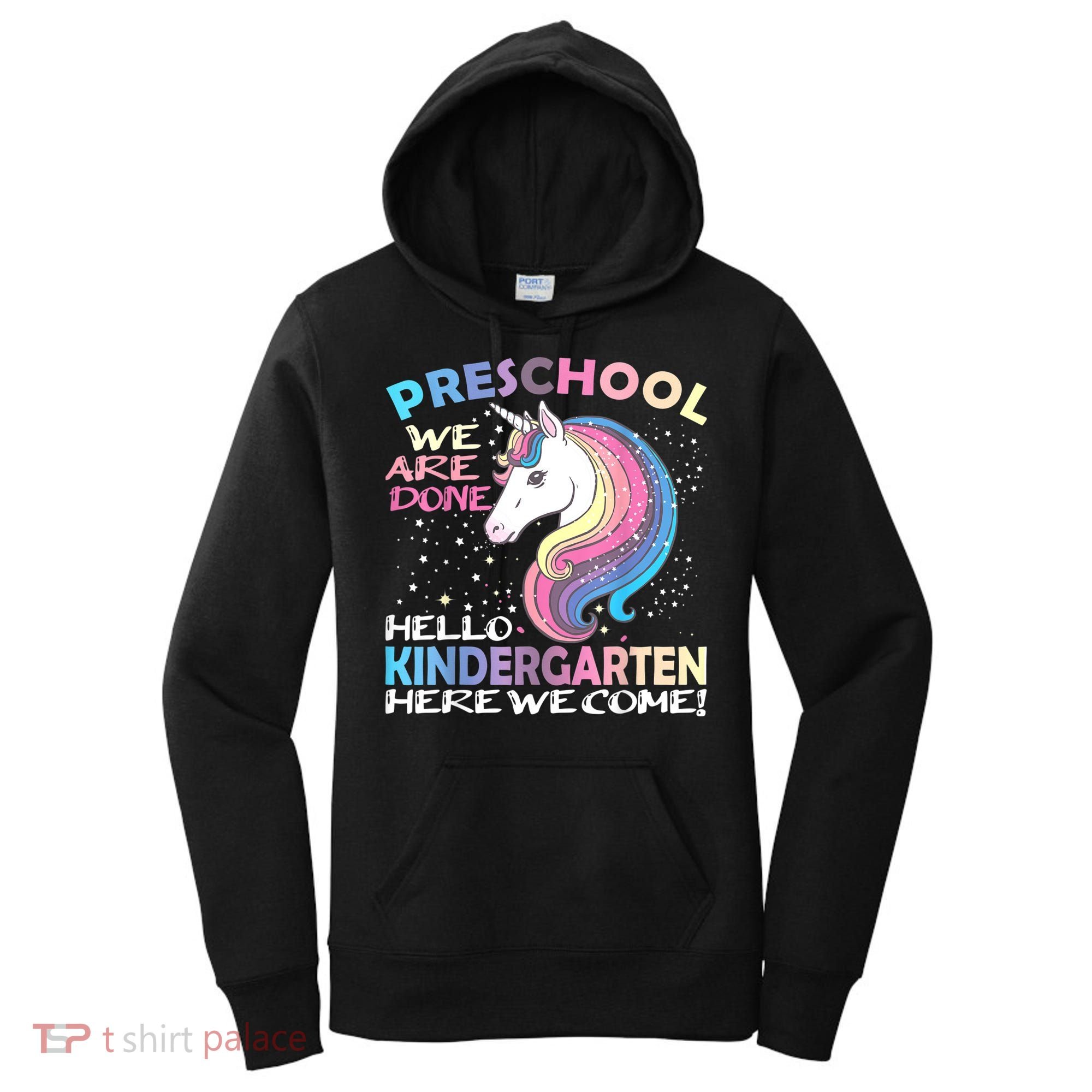 Goodbye Preschool Graduation Hello Kindergarten Prek Unicorn Women's Hoodie