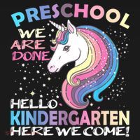 Goodbye Preschool Graduation Hello Kindergarten Prek Unicorn Women's Hoodie thumb 2