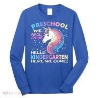 Goodbye Preschool Graduation Hello Kindergarten Prek Unicorn Long Sleeve Shirt thumb 0