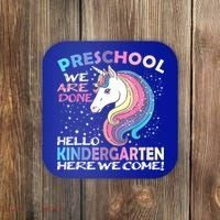 Goodbye Preschool Graduation Hello Kindergarten Prek Unicorn Coaster thumb 0