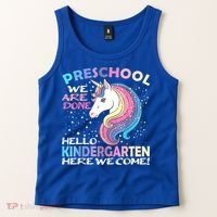 Goodbye Preschool Graduation Hello Kindergarten Prek Unicorn Tank Top thumb 2