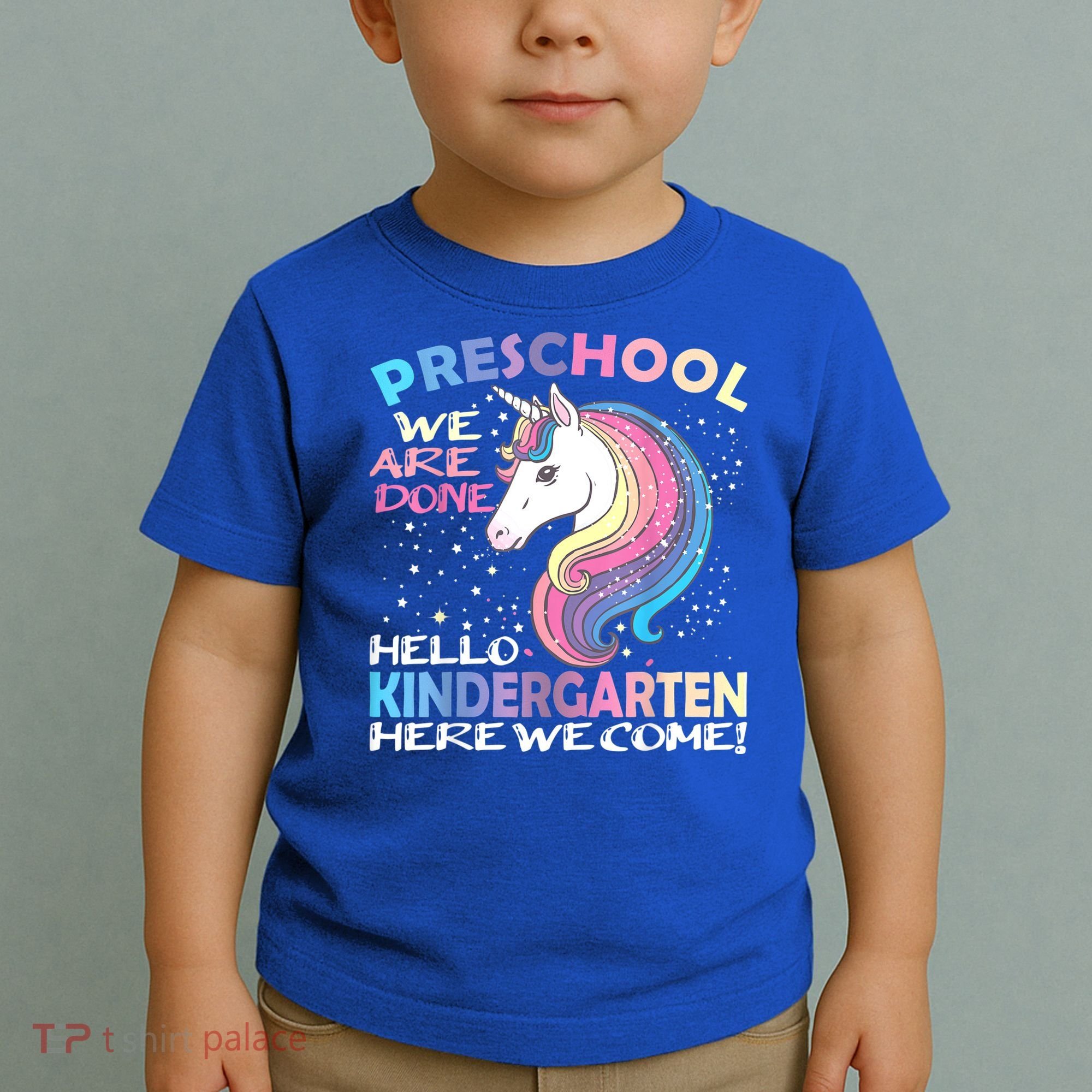 Goodbye Preschool Graduation Hello Kindergarten Prek Unicorn Toddler T-Shirt