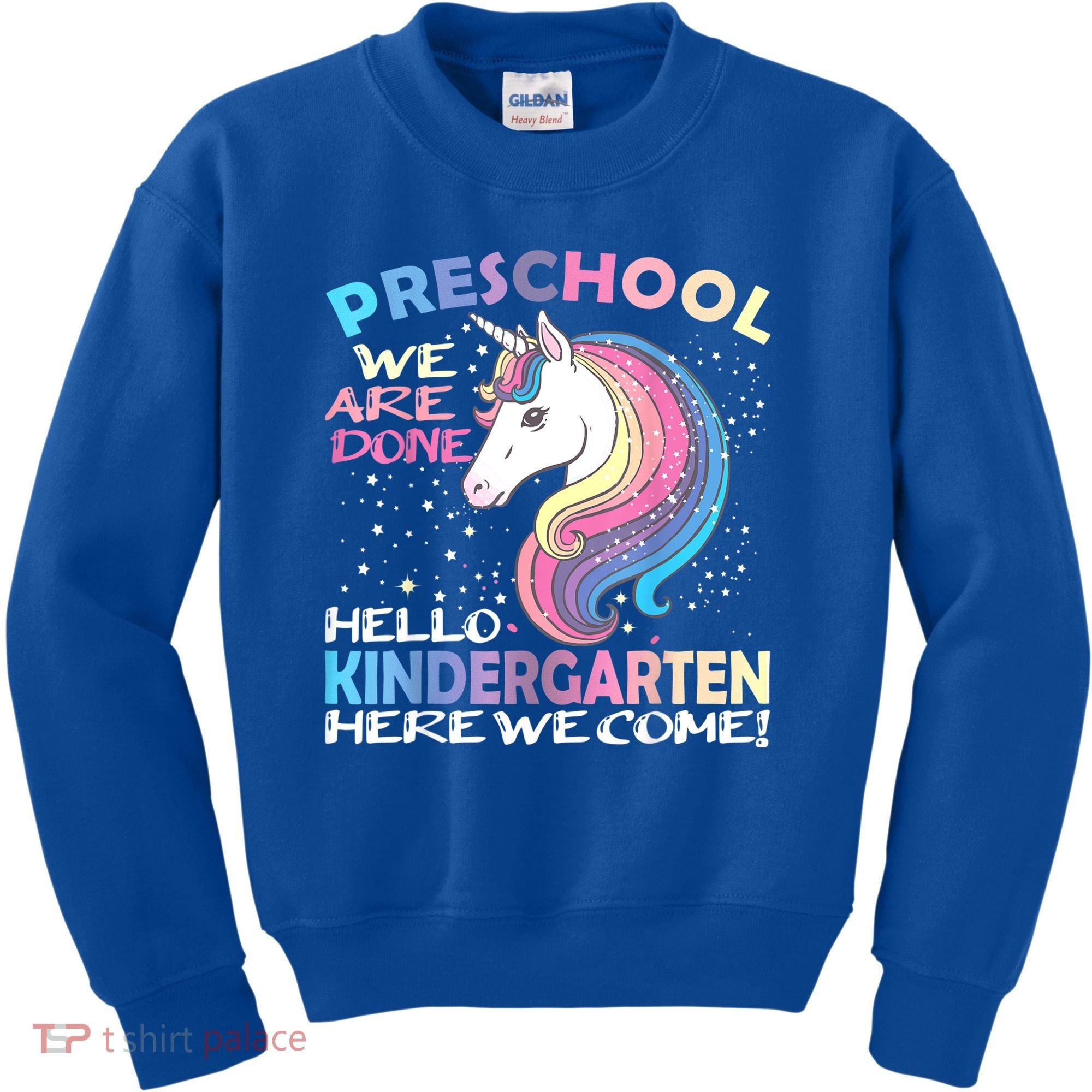 Goodbye Preschool Graduation Hello Kindergarten Prek Unicorn Kids Sweatshirt