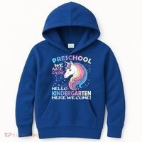 Goodbye Preschool Graduation Hello Kindergarten Prek Unicorn Kids Hoodie thumb 0