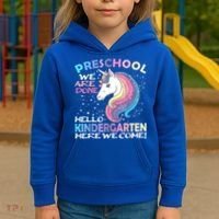 Goodbye Preschool Graduation Hello Kindergarten Prek Unicorn Kids Hoodie thumb 3