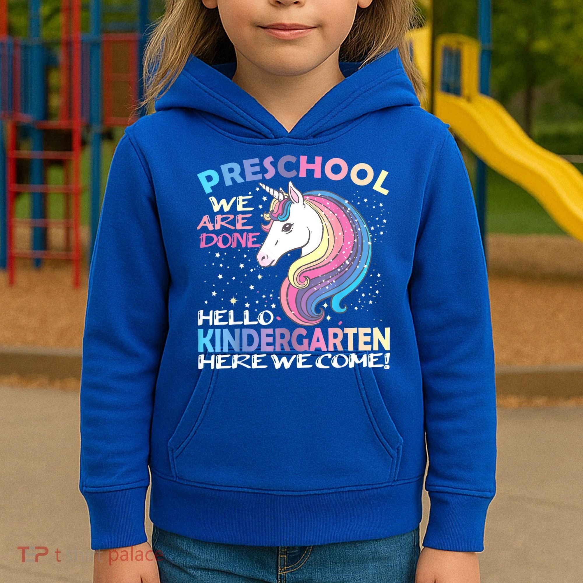 Goodbye Preschool Graduation Hello Kindergarten Prek Unicorn Kids Hoodie