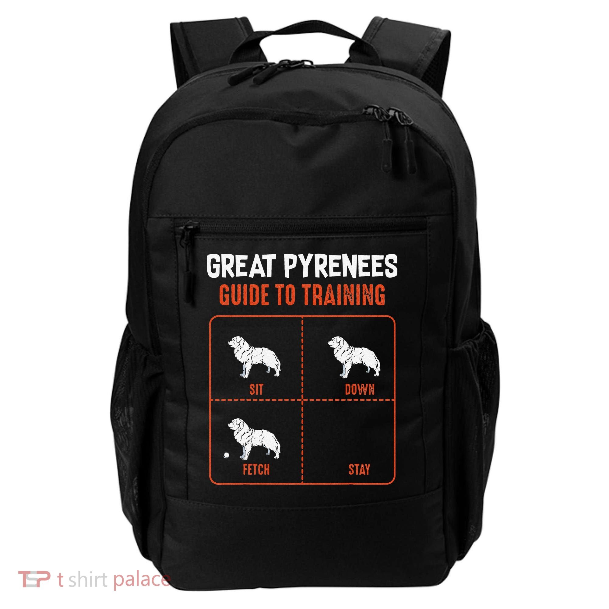 Great Pyrenees Guide To Training Funny Dog Pet Lover Backpack