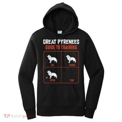 Great Pyrenees Guide To Training Funny Dog Pet Lover Women's Hoodie