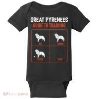 Great Pyrenees Guide To Training Funny Dog Pet Lover Baby Bodysuit thumb 0