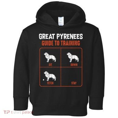 Great Pyrenees Guide To Training Funny Dog Pet Lover Toddler Hoodie