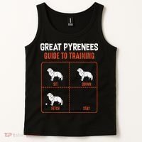 Great Pyrenees Guide To Training Funny Dog Pet Lover Tank Top thumb 2