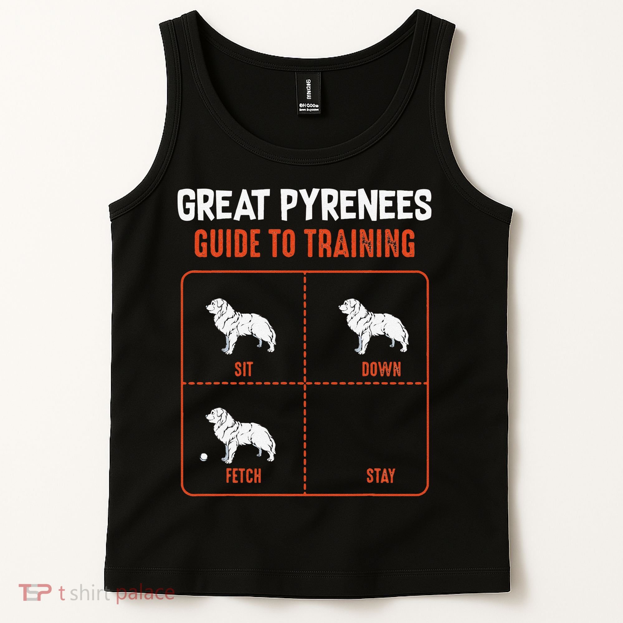 Great Pyrenees Guide To Training Funny Dog Pet Lover Tank Top