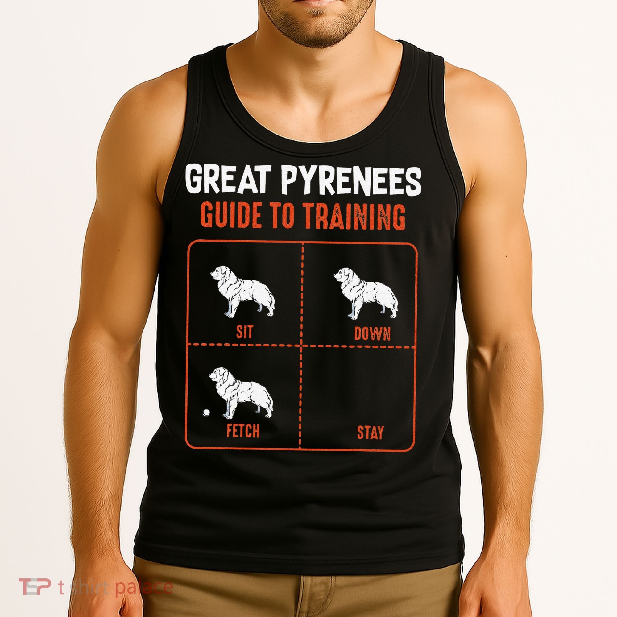 Great Pyrenees Guide To Training Funny Dog Pet Lover Tank Top