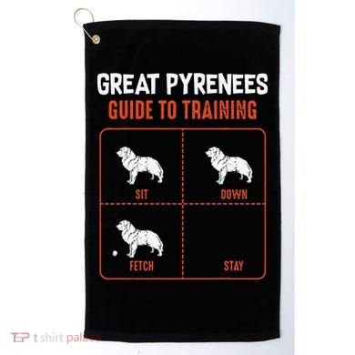 Great Pyrenees Guide To Training Funny Dog Pet Lover Golf Towel