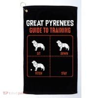Great Pyrenees Guide To Training Funny Dog Pet Lover Golf Towel thumb 0