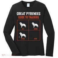 Great Pyrenees Guide To Training Funny Dog Pet Lover Women's Long Sleeve Shirt thumb 0
