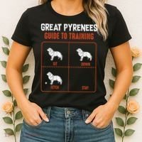 Great Pyrenees Guide To Training Funny Dog Pet Lover Women's T-Shirt thumb 2