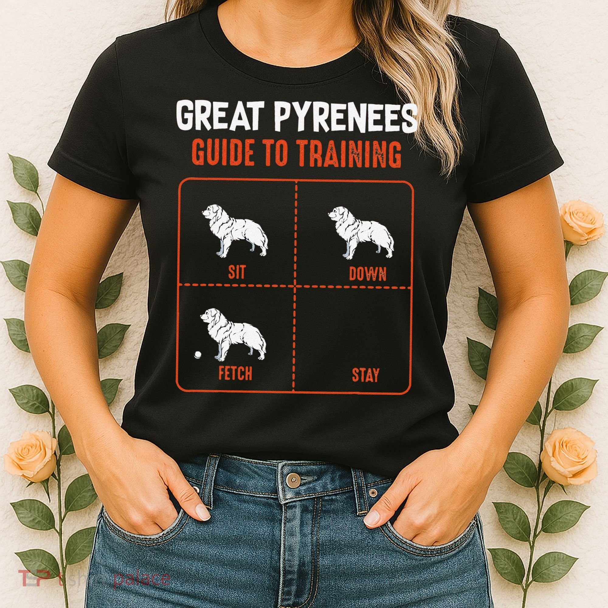 Great Pyrenees Guide To Training Funny Dog Pet Lover Women's T-Shirt