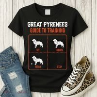 Great Pyrenees Guide To Training Funny Dog Pet Lover Women's T-Shirt thumb 3