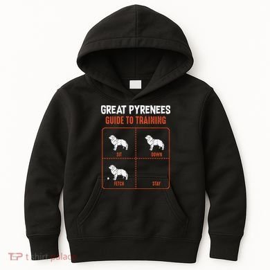 Great Pyrenees Guide To Training Funny Dog Pet Lover Kids Hoodie