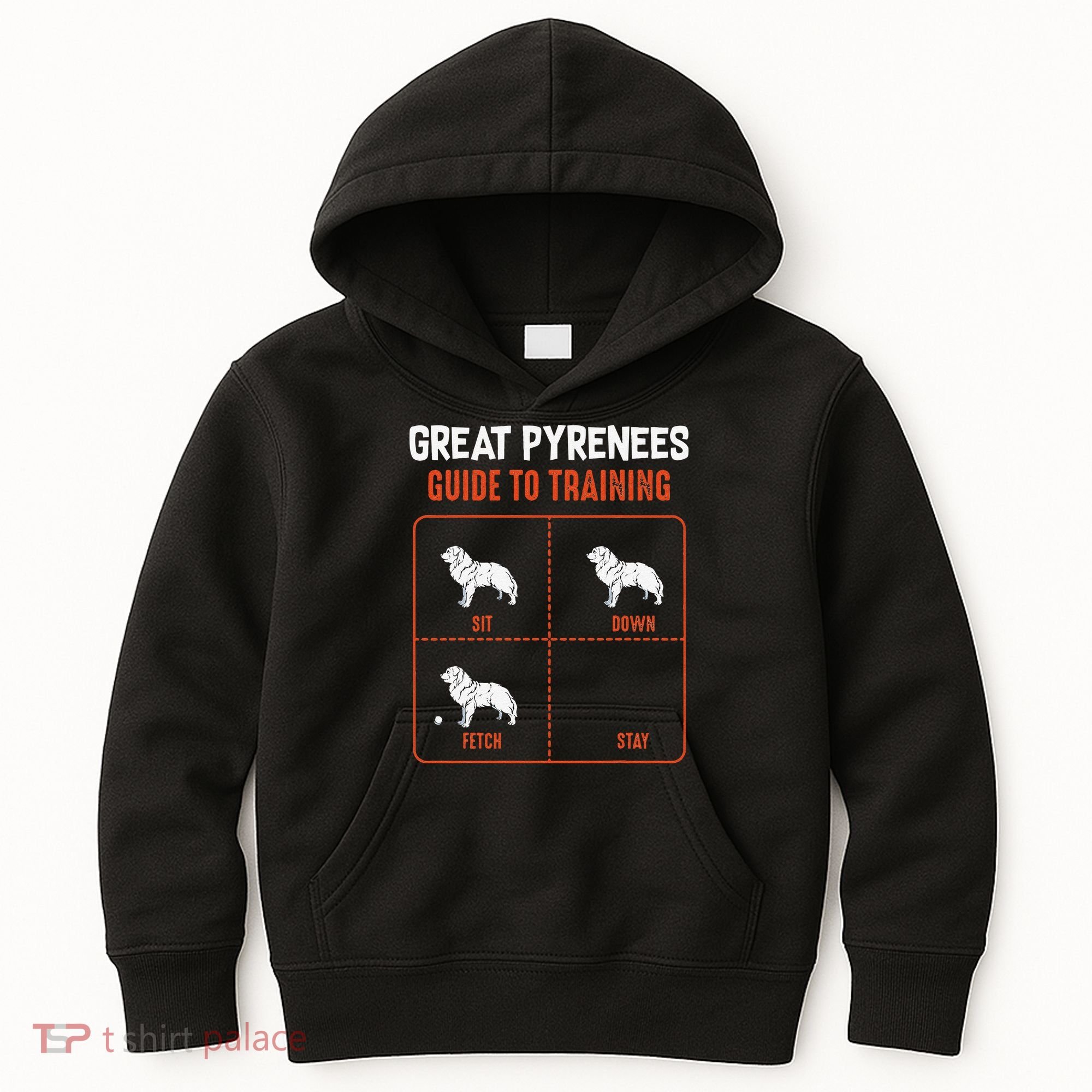 Great Pyrenees Guide To Training Funny Dog Pet Lover Kids Hoodie