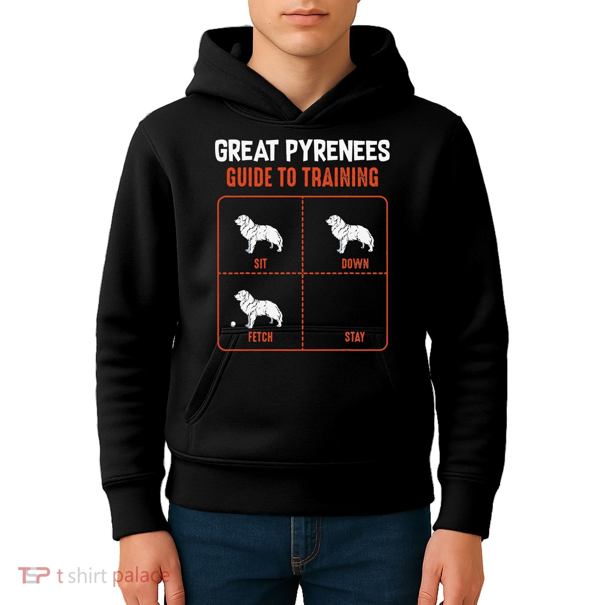 Great Pyrenees Guide To Training Funny Dog Pet Lover Kids Hoodie