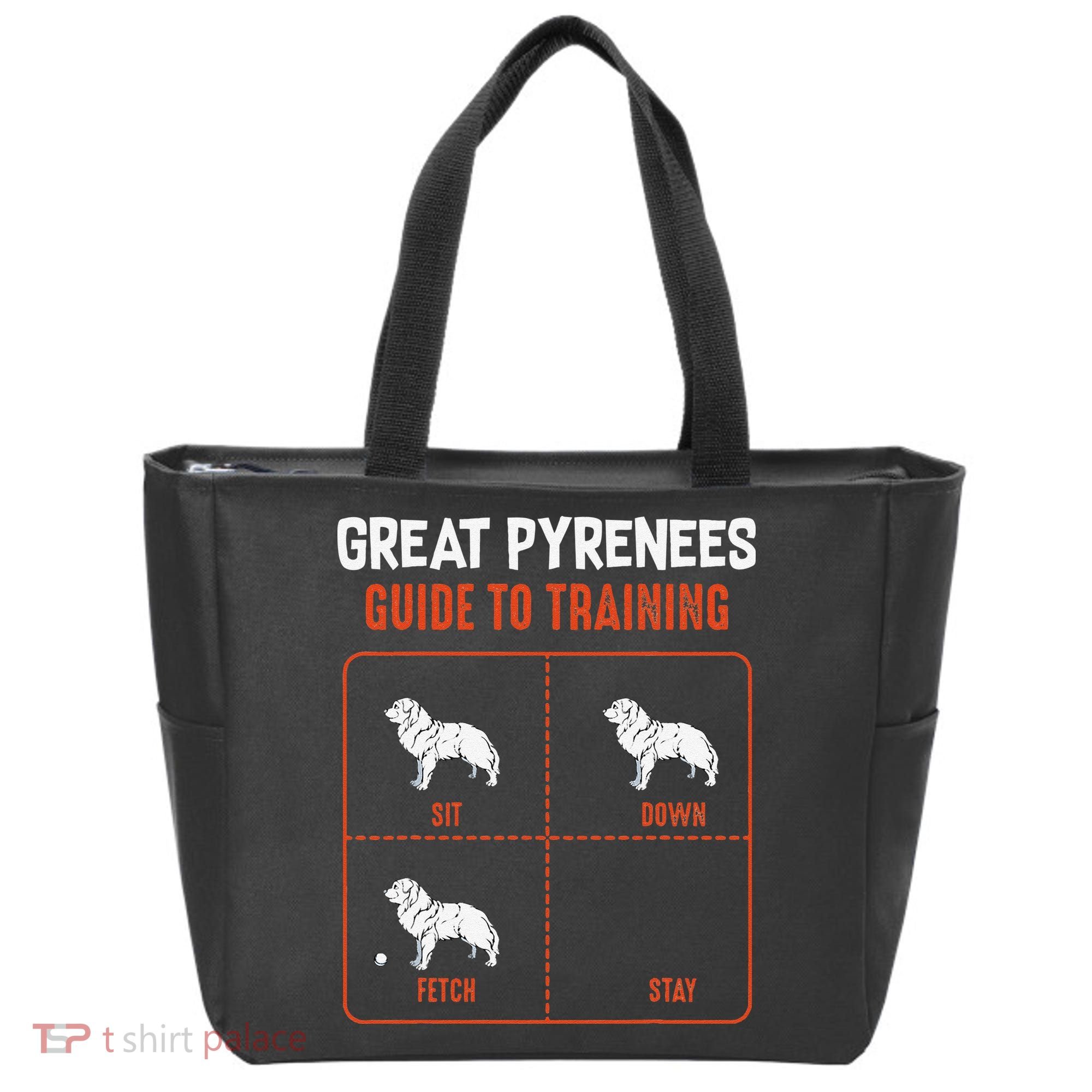 Great Pyrenees Guide To Training Funny Dog Pet Lover Tote Bag