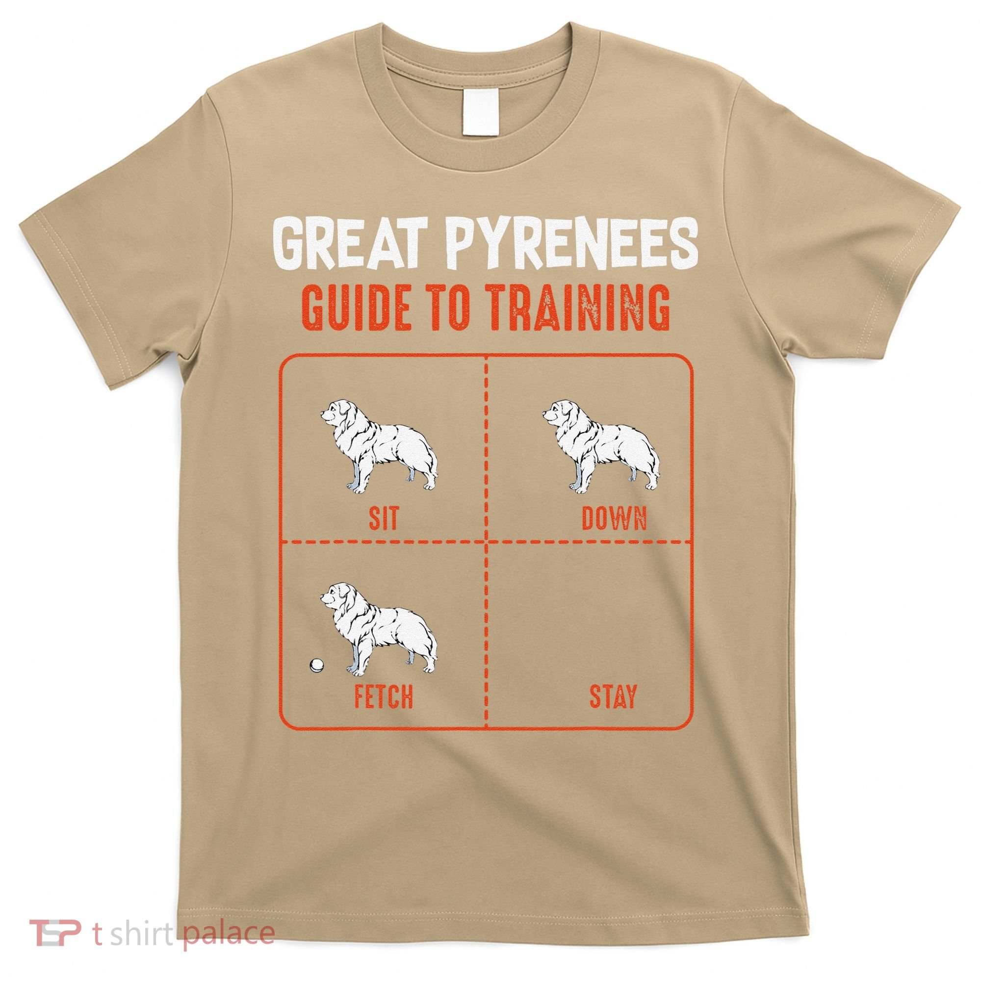 Great Pyrenees Guide To Training Funny Dog Pet Lover T-Shirt