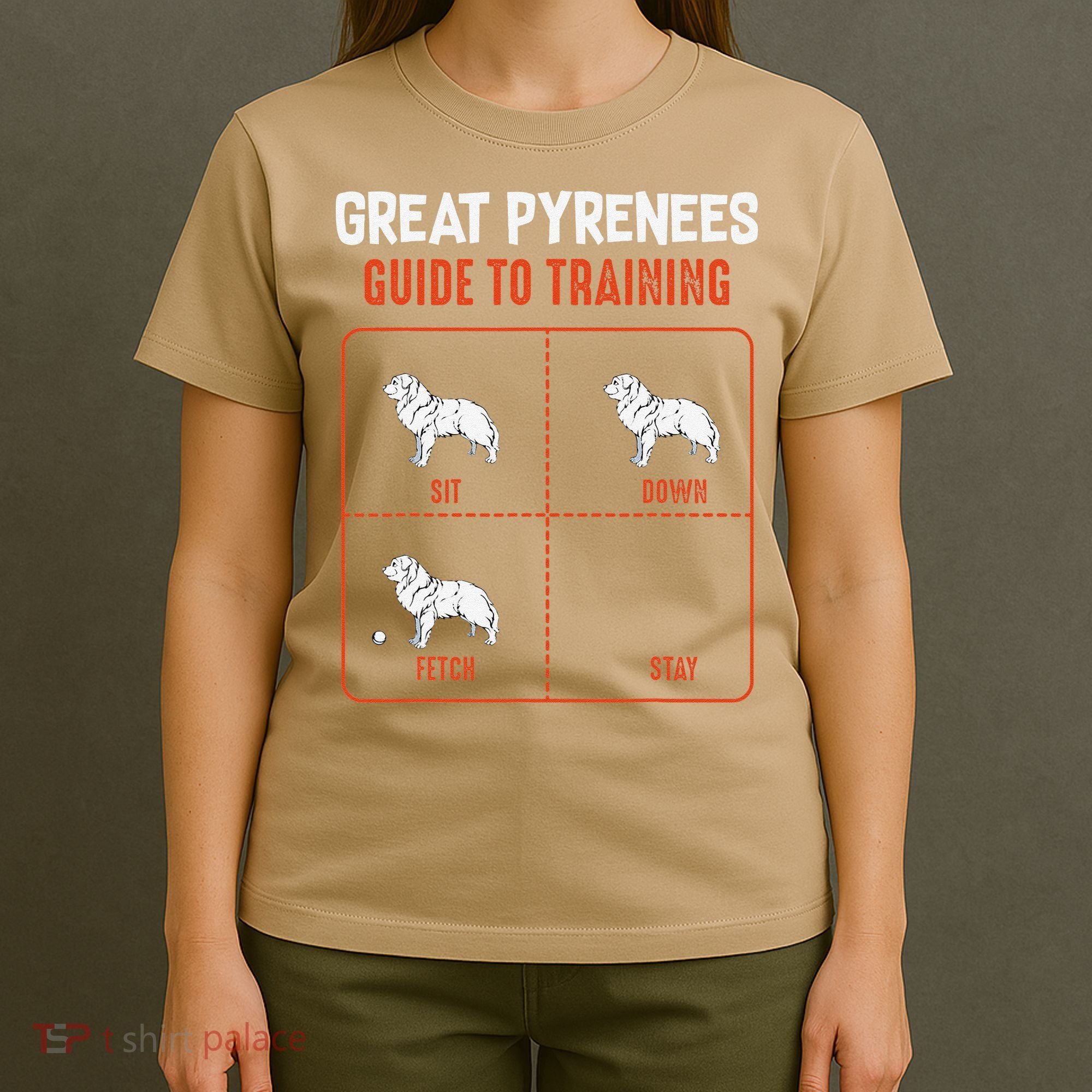 Great Pyrenees Guide To Training Funny Dog Pet Lover T-Shirt