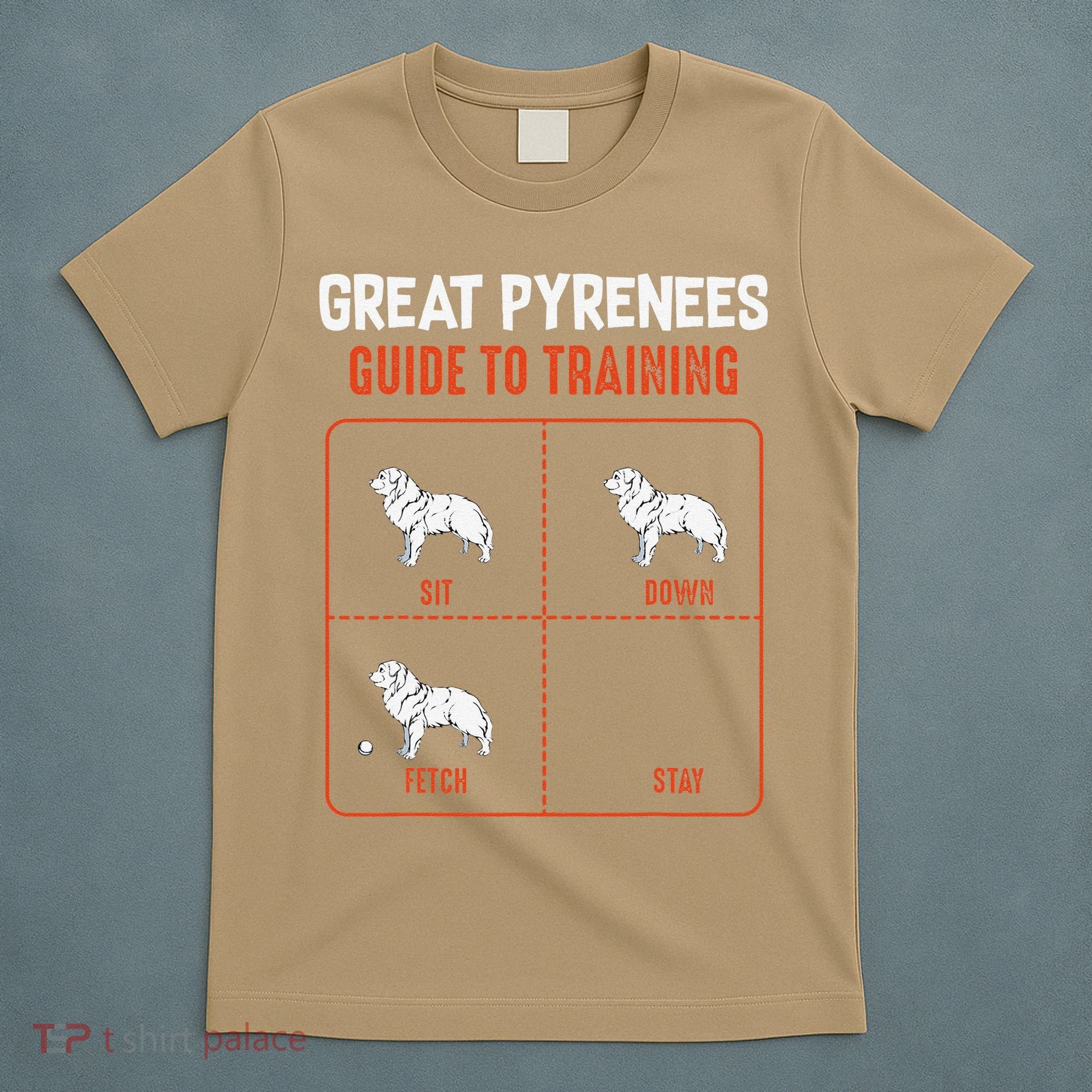 Great Pyrenees Guide To Training Funny Dog Pet Lover T-Shirt