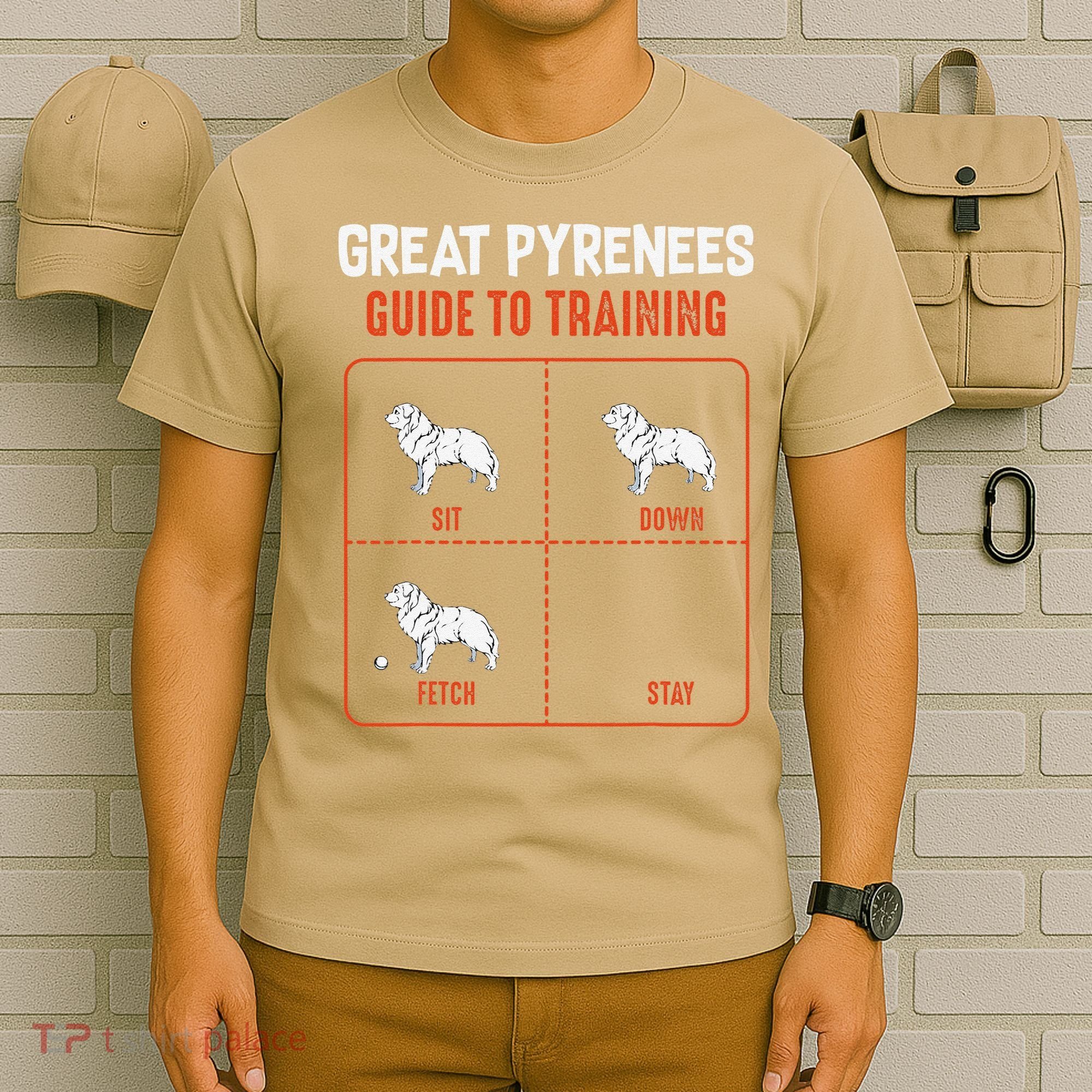 Great Pyrenees Guide To Training Funny Dog Pet Lover T-Shirt