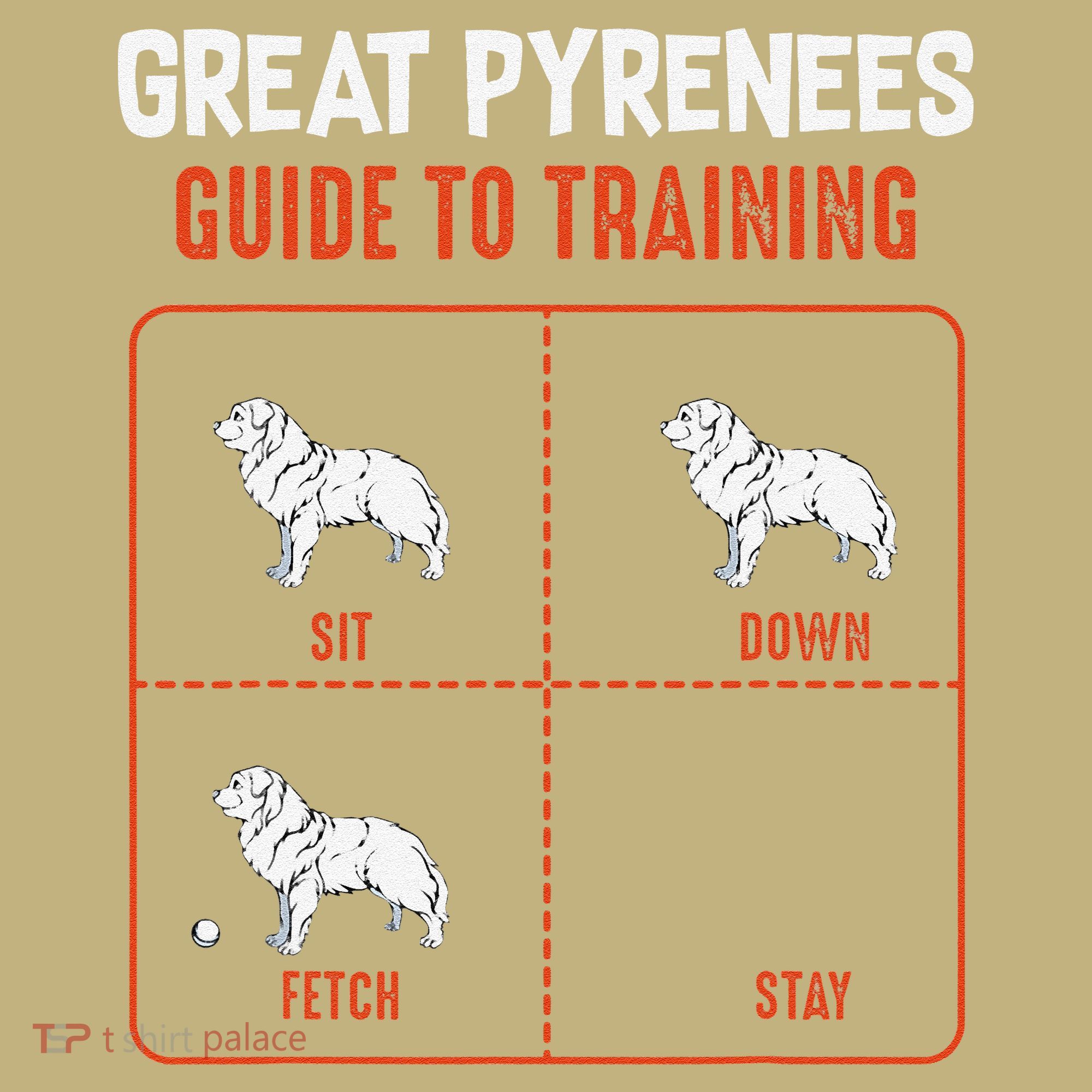 Great Pyrenees Guide To Training Funny Dog Pet Lover Mousepad