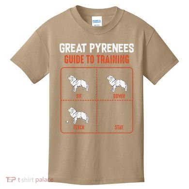Great Pyrenees Guide To Training Funny Dog Pet Lover Kids T-Shirt