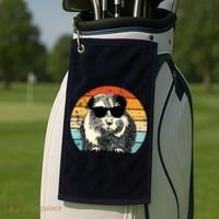 Guinea Pig Guinea Pig Lover Retro Guinea Pig Golf Towel thumb 2