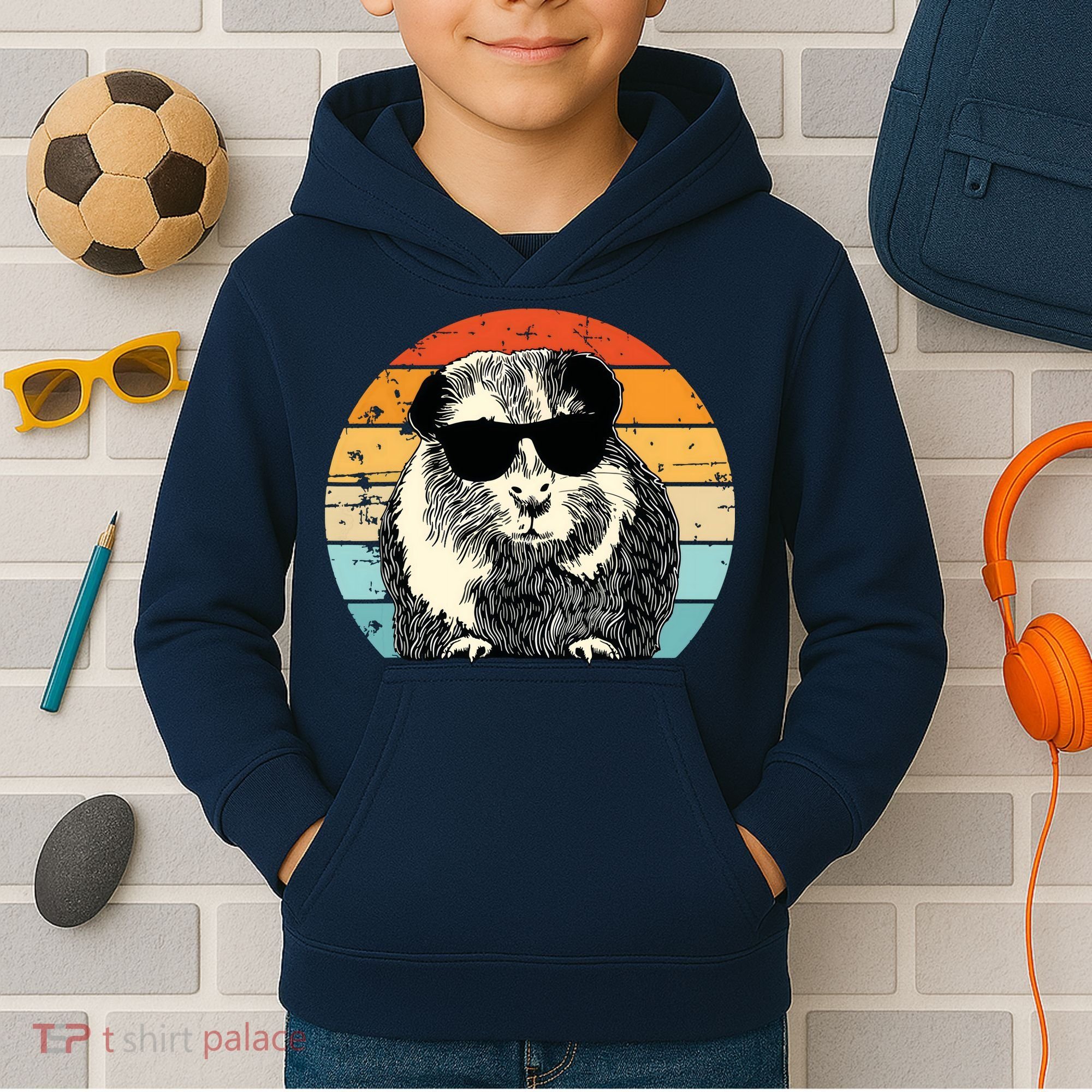 Guinea Pig Guinea Pig Lover Retro Guinea Pig Kids Hoodie