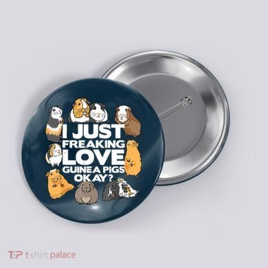 Guinea Pig Guinea Pig Lover Tee Funny Guinea Pig Button