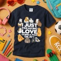 Guinea Pig Guinea Pig Lover Tee Funny Guinea Pig Kids T-Shirt thumb 3