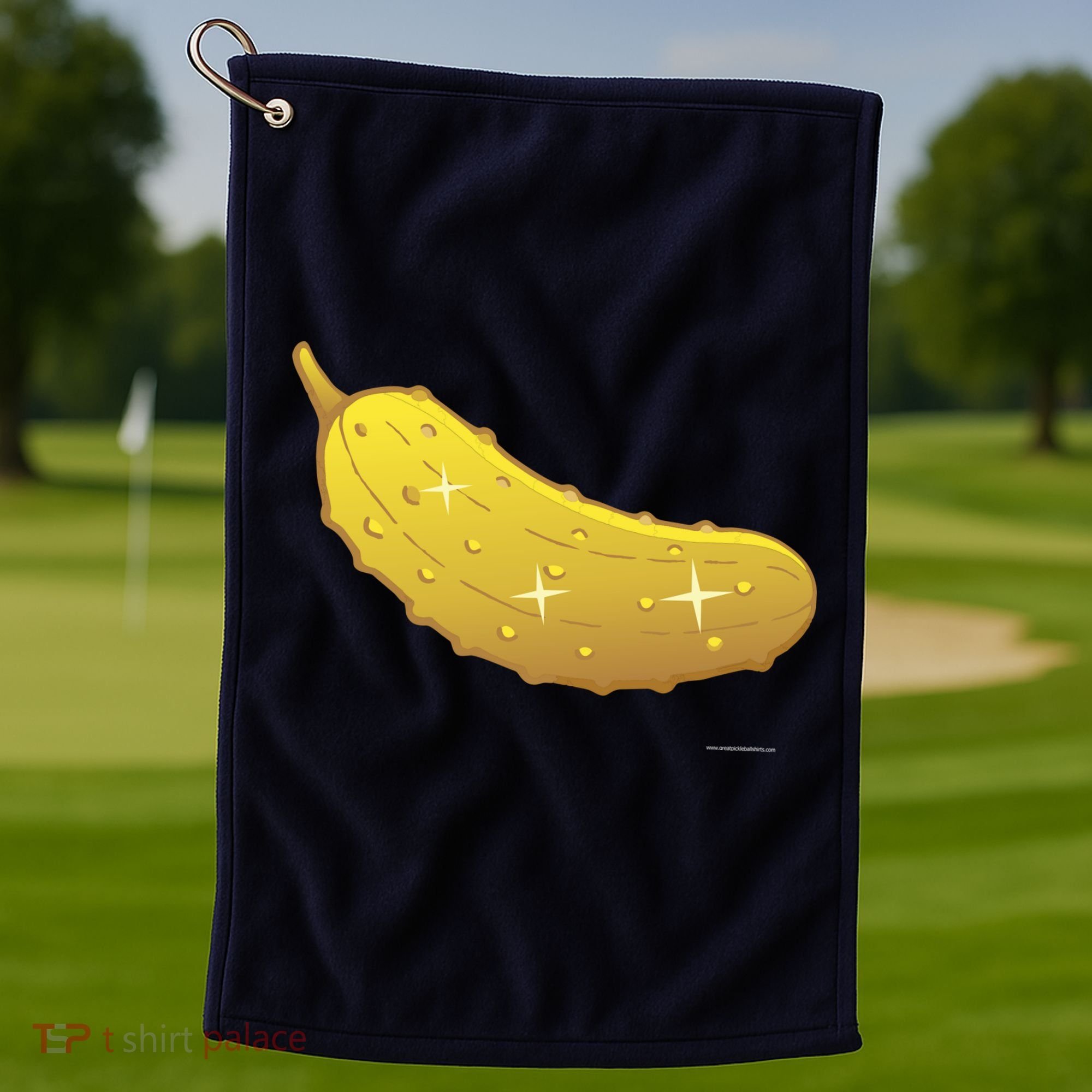 Golden Pickle Golf Towel