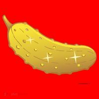 Golden Pickle Santa Hat thumb 1