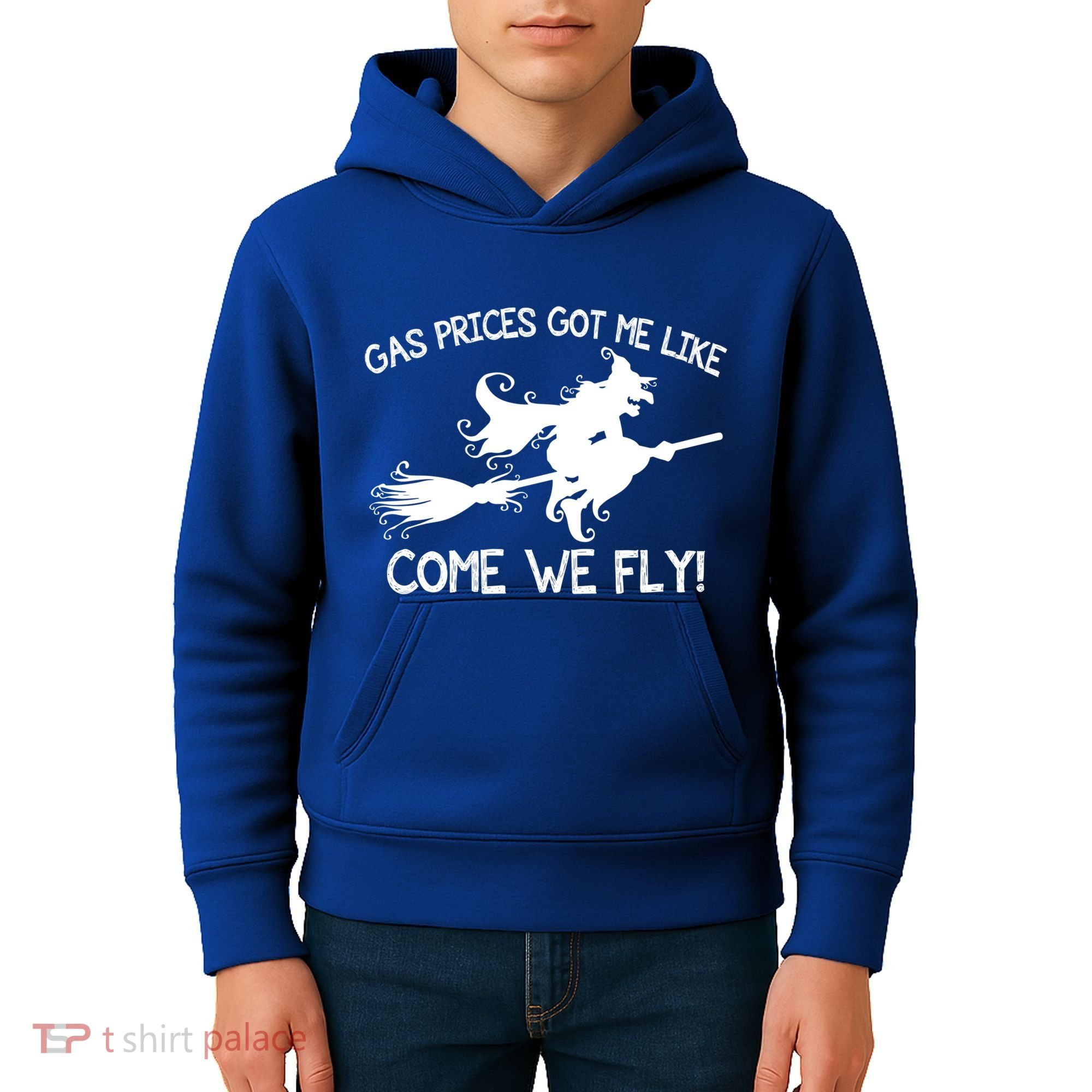 Gas Prices Got Me Like Come We Fly Broom Vacuum Halloween Gift Kids Hoodie