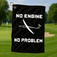 Glider Pilot Gliding Sailplane Flying Plane Golf Towel thumb 1